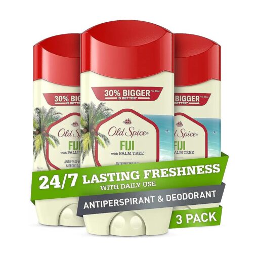 Old Spice Men 's Antiperspirant & Deodorant, Fiji with Palm Tree Scent, 3.4 oz ( Pack of 3 )