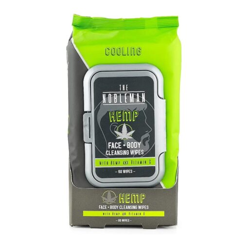 Men 's Hemp Face + Body Cleansing Wipes - 60ct