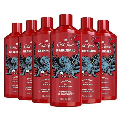 Old Spice Krakengard 2in1 Shampoo and Conditioner for Men, 13.5 fl oz ( pack of 6 )