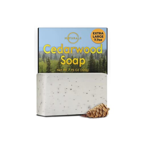 O Naturals Exfoliating Soap Bar Cedarwood - Natural Exfoliating Bar Soap - Heavy Grit Mens Soap - Apricot Kernels Bar Soap - Bar Soap for Men - Mens Soap Bar - Soap for Men Face Soap Bar Mens Bar Soap