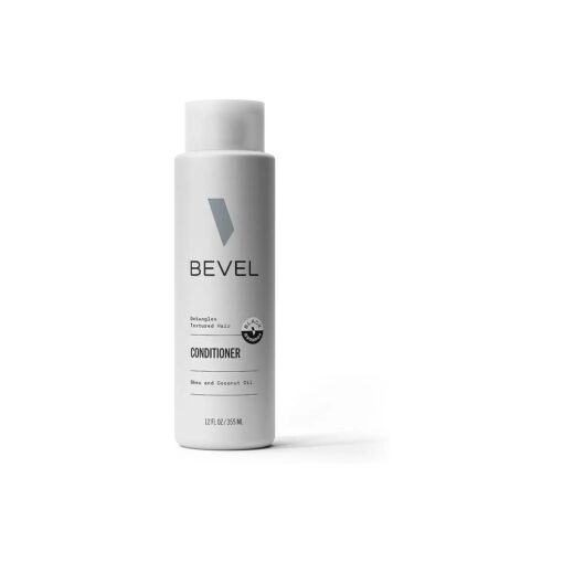 Bevel Hair Conditioner for Men with Coconut Oil and Shea Butter, Sulfate Free Conditioner for Textured Hair, Moisturizes, Conditions and Detangles Hair, 12 Oz ( Packaging May Vary )