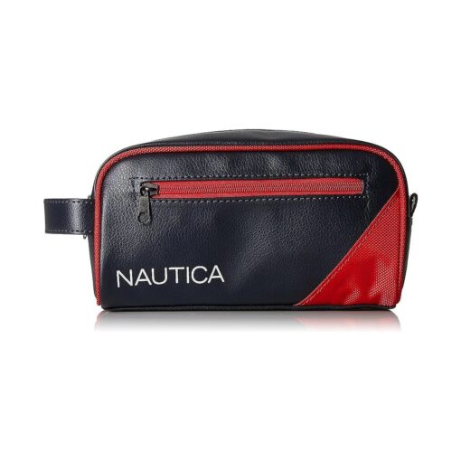 Nautica Men 's Top Zip Travel Kit Toiletry Bag Organizer