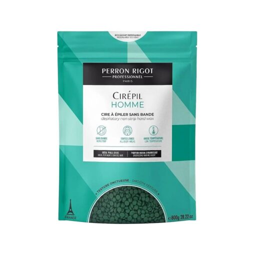 Cirepil - Homme - 800g / 28.22 oz Wax Beads Bag - Fresh Marine Scent - Flexible Formula for Male, Easy Application and Removal