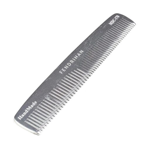 Fendrihan Sturdy Metal Double Tooth Barber Grooming Comb ( 6.6 Inches )