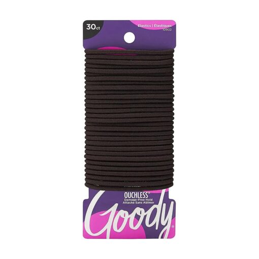 Goody Womens Ouchless Braided Elastics, Brown 30CT