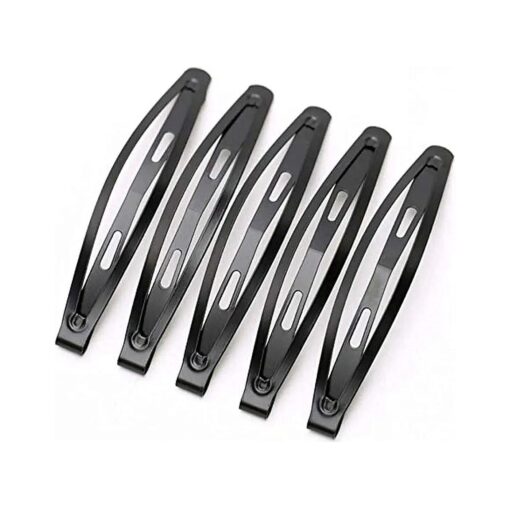 24 Pcs Large Metal Hair Snap Clips 2.36 inch Long No-slip Hair Clips Barrettes for Women and Girls ( Black )