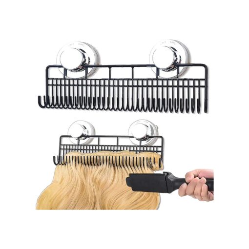 Hair Extension Holder and Hanger Metal Hair Styling Tool and Extension Caddy for Washing, Coloring and Blow-Drying of Weft, Clip-In, Tape-In Hair Extensions ( Long Size )