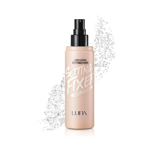 LUNA Long Lasting Setting Fixer Spray 3.3 fl oz, Weightless with Micro-Fine Mist, Natural Finish, Non-Drying Formula for All Skin Types, Korean Makeup