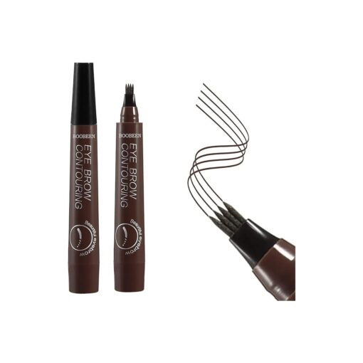 Boobeen Waterproof Eyebrow Pen - Microblading Eyebrow Pencil with a Micro-Fork Tip Applicator - Creates Natural Looking Brows Makeup Effortlessly