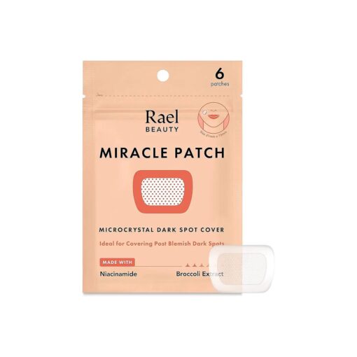 Rael Pimple Patches, Miracle Microcrystal Spot Cover - Dark Spot Corrector, Hydrocolloid, Post Acne, with Skin Brightening, for All Skin Types, Vegan, Cruelty Free ( 6 Count )