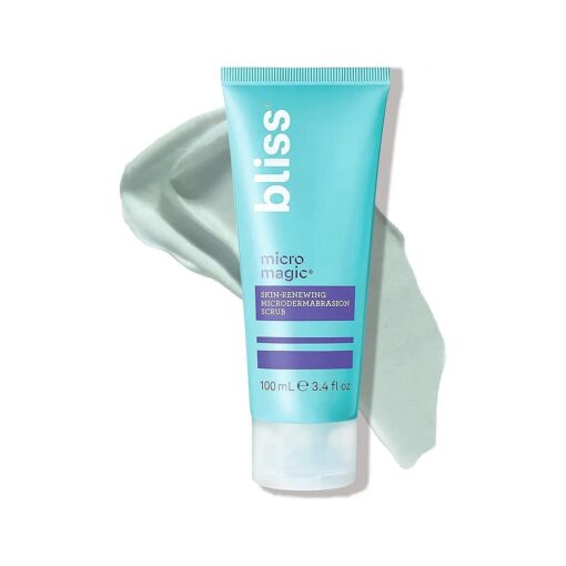 bliss Micro Magic | Skin-renewing Microdermabrasion Scrub | Straight-from-the-Spa | Tightens Pores & Brightens Skin | Paraben Free, Cruelty Free | 3.4 fl oz