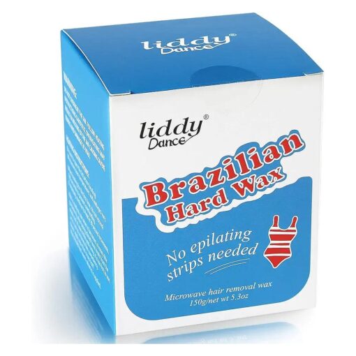 Hair Removal Brazilian & Bikini Wax Kit Hard Microwave Hair Waxing Removal Kit Can use Microwave kit to Easily Remove Hair at any Time Easy to use for Sensitive Skin