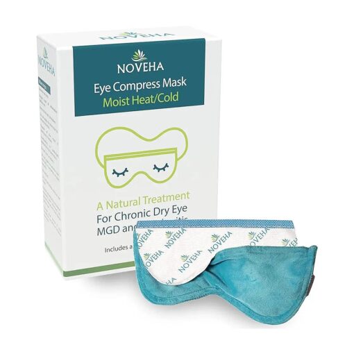 NOVEHA Ultra Warm Compress Eye Mask | Moist Hot Technology for Sensitive Dry Eyes- Microwave Activated - Relieves Stye or Pink Eye- Heat Water Procedure for Irritated Eyes and Eyelid Bumps