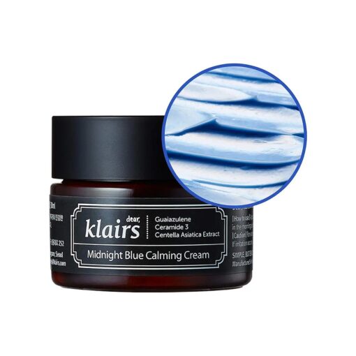 DearKlairs ] Midnight Blue Calming Cream, Soothing, Redness Relief Moisturizer, Hydrating, Fast Absorbing, Light Texture for Easy Use, Sensitive Skin Friendly ( 1.01 Fl Oz ( Pack of 1 ) )