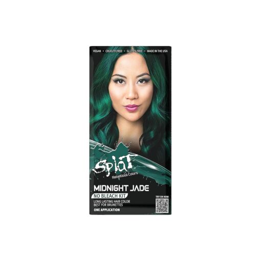 Hair Splat Rebellious Colors 30 Wash Hair Color Kit, Midnight Jade, 6 Oz