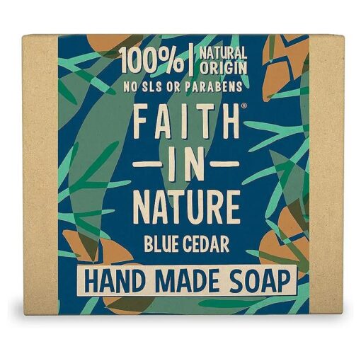 Faith In Nature Hand Made For Men Blue Cedar Soap 100g