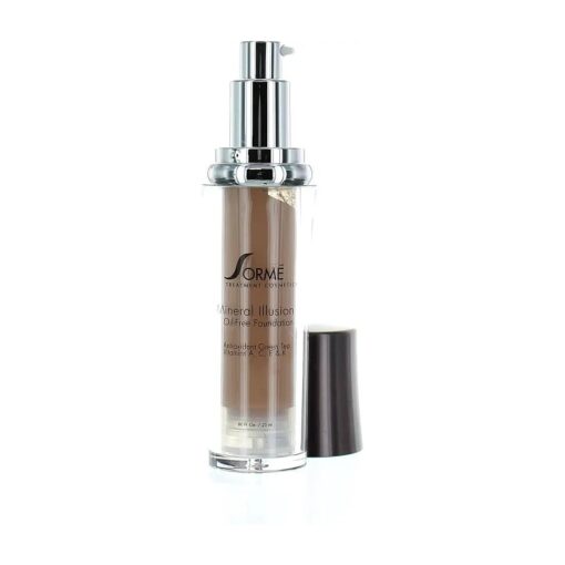 Sorme Mineral Illusion Foundation in Honey ( 25ml ) | Oil-Free Liquid Foundation | With Shea Butter, Green Tea, and Vitamins A, C, and E | Hydrating Mineral Makeup Foundation for Face and Body