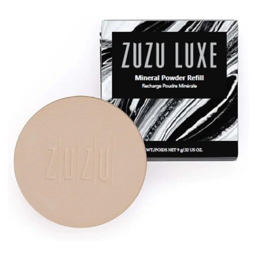 ZUZU LUXE Mineral Powder, Dual Powder Foundation, medium to full coverage, natural finish, Natural, Paraben Free, Vegan, Gluten-free, Cruelty-free, Non GMO, 32 oz, ( Refill D -10 )