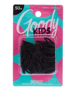 Goody Ouchless Braided Mini Elastics, 50 Count