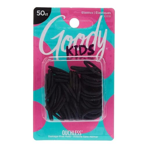 Goody Ouchless Braided Mini Elastics, 50 Count