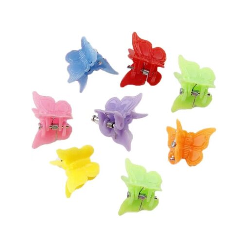 50 Pcs Baby Mini Plastic Butterfly Hair Clips Hair Claw Hair Clamps Barrettes for Girls