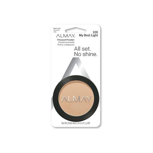 Almay Pressed Powder, Skin Tone Matching, Hypoallergenic, Frageance Free, 100 My Best Light, 0.20 Oz