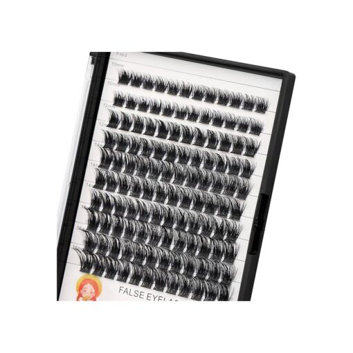 Bodermincer 120pcs 8-10-12-14mm Mixed,10-12-14-16mm Mixed Wide Cluster Clusters Individual Lashes Professional Makeup Individual Cluster EyeLashes Grafting Fake False Eyelashes Eyelash Extension