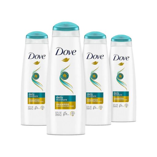 Dove Nutritive Solutions Moisturizing Shampoo Daily Moisture for Dry Hair with Pro-Moisture Complex for Manageable and Silky Hair 12 oz ( Pack of 4 )