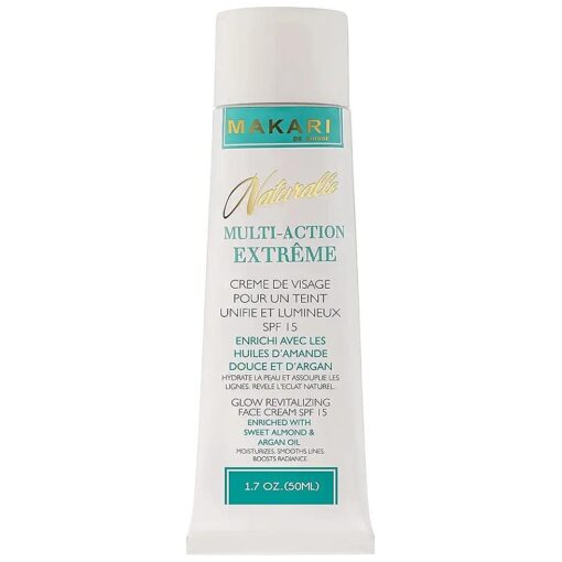 Makari Naturalle Multi-Action Extreme Moisturizing Brightening Cream ( 1.7 oz ) | Clarifies Dark Spots and Blemishes | Protects Against Sun | Softens Skin | Recommended for Sensitive to Dry Skin Types