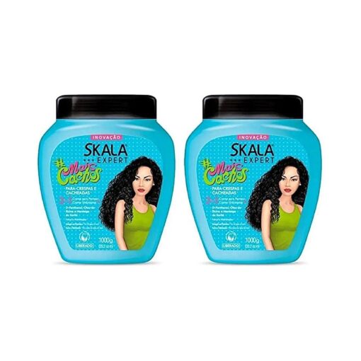 SKALA Hair Type 3ABC - Hydrate Curls, Eliminate Frizz, For Curly Hair - 2 IN 1 Conditioning Treatment Cream and Cream To Comb 35.2oz - Includes complimentary comb .