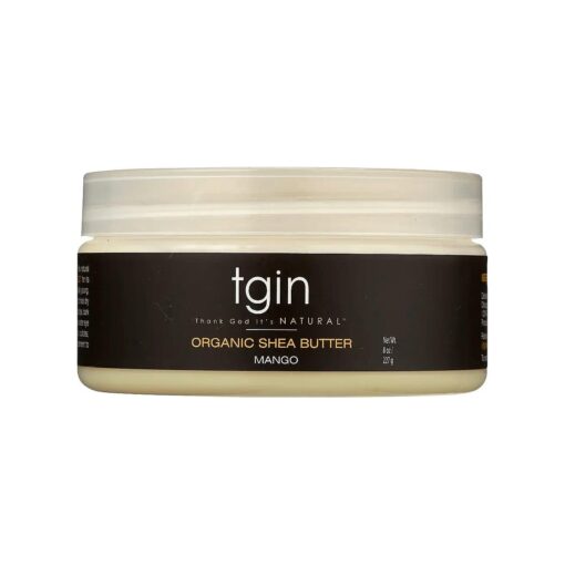 tgin Organic Raw Unrefined Shea Butter - Mango - For Natural Hair - Dry Hair - Curly Hair - 8 Oz