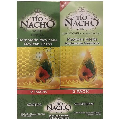 TIO NACHO Mexican Herbs Shampoo and Conditioner, Twin Pack ( 2 Pack 14 fl, oz, Each )