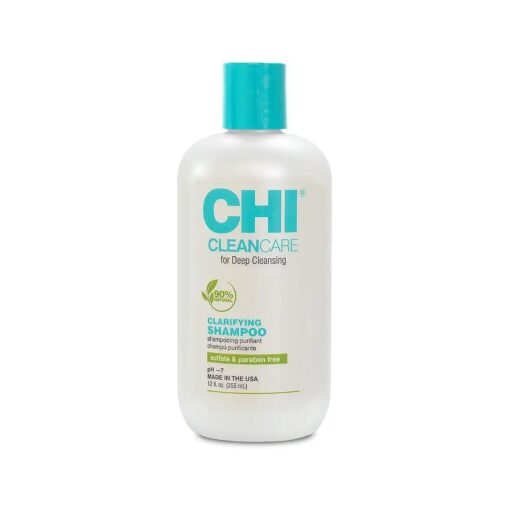 CHI CleanCare - Clarifying Shampoo 12 fl oz - Deeply Cleanses Hair and Scalp to Remove Build Up While Purifiying Hair and Restoring Moisture to Keep Hair Refreshed