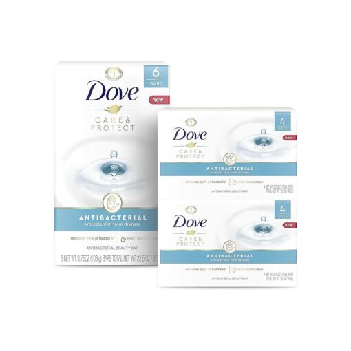 Dove Beauty Bar For All Skin Types Antibacterial Protects from Skin Dryness 3.75 oz 14 Bar