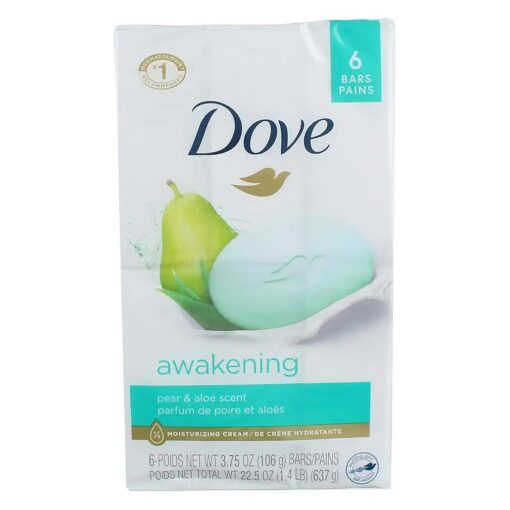 Dove Beauty Bar Gentle Skin Cleanser Moisturizing, 3.75 oz, 6 Bars