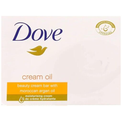 Dove Beauty Cream Bar With Moroccan Argan Oil, 3.5 Ounce / 100 Gram ( Pack of 12 Bars )