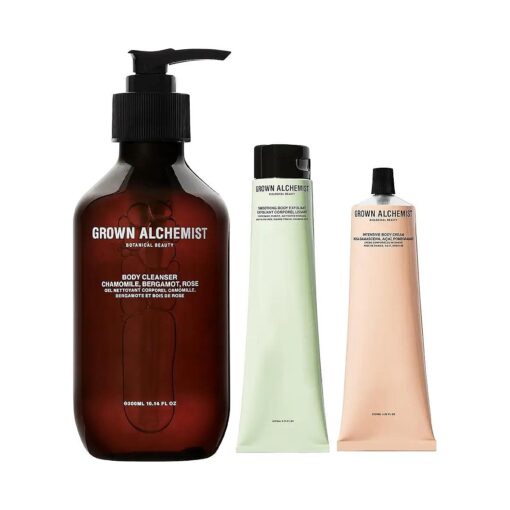 Grown Alchemist Body Cleanser ( 300ml ) + Smoothing Body Exfoliant ( 170ml ) + Intensive Body Cream ( 120ml ) Skincare Set