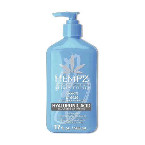 Hempz Body Lotion - Ocean Breeze Limited Edition Daily Moisturizing Cream, Shea Butter, Aloe, Body Moisturizer - Skin Care Products, Hemp Seed Oil - 17 Fl Oz