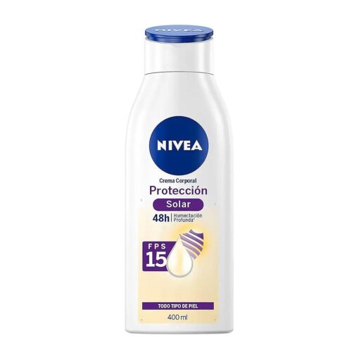 NIVEA Moisturizing Body Cream With Vitamin E And Aloe, Uv Protection Fps15, 48 Hours Deep Moisturizing, Uv Fps15, Uv Fps 15, 400 Ml