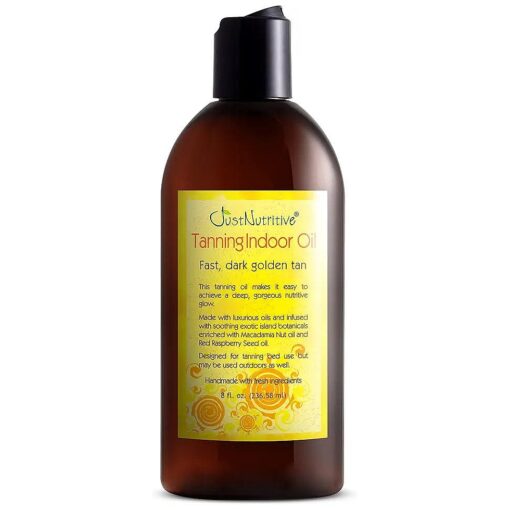 Tanning Indoor Oil | Moisturizing Body Oil | Sun kiss Glow | Body Tanning Oil | Natural Body Serum | Just Nutritive | 8 Oz