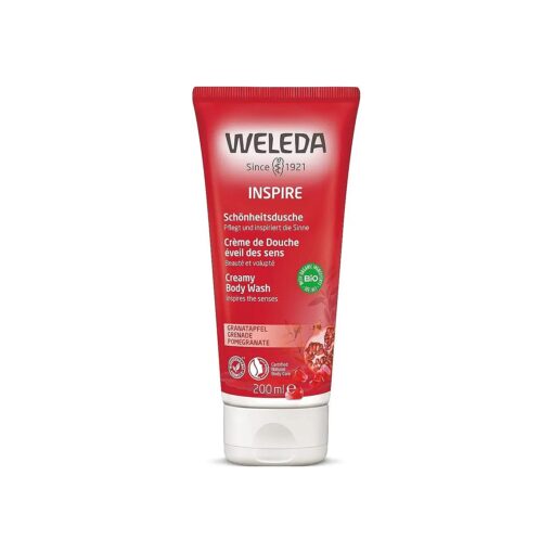 Weleda Replenishing Pomegranate Body Wash, 6.8 Fluid Ounce, Gentle Plant Rich Cleanser with Pomegranate, Sesame, Sunflower and Macadamia Oils