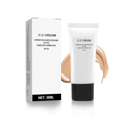 NVLEPTAP CC Cream SPF 43 - Self-Adjusting, Moisturizing & Brightening for Mature Skin, Natural Color, Primer & Concealer