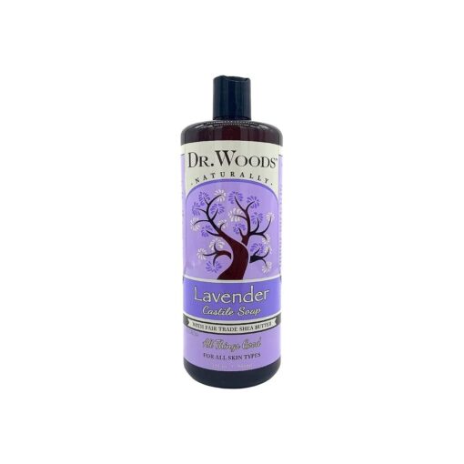 Dr. Woods Pure Lavender Castile Soap with Organic Shea Butter, 32 Ounce