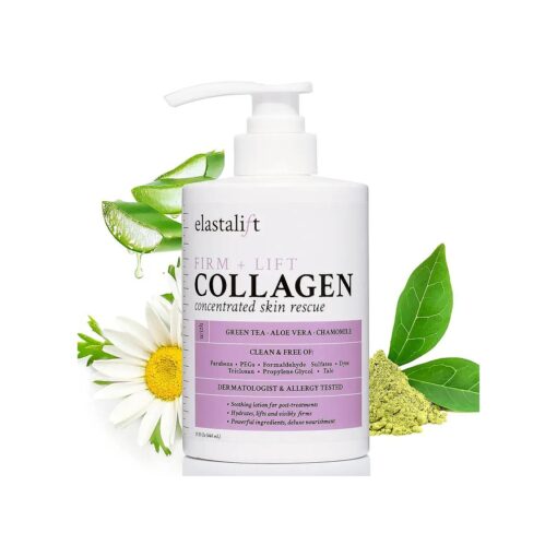 Collagen Cream Skin Care Face Lotion & Body Lotion For Dry Skin | Skin Tightening Cream Collagen Firming Lotion Body Moisturizer Lifts, Firms, & Tightens For Younger Looking Skin, 15 Fl Oz