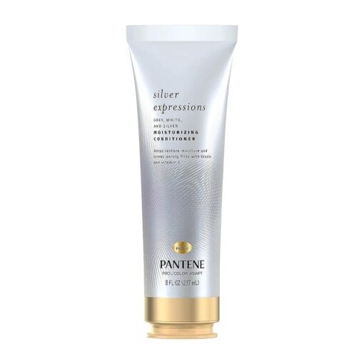 Pantene Silver Expressions Moisturizing Sulfate Free Conditioner, for Gray/SilverWhite Dyed and Color Treated Hair, 8 Fl Oz