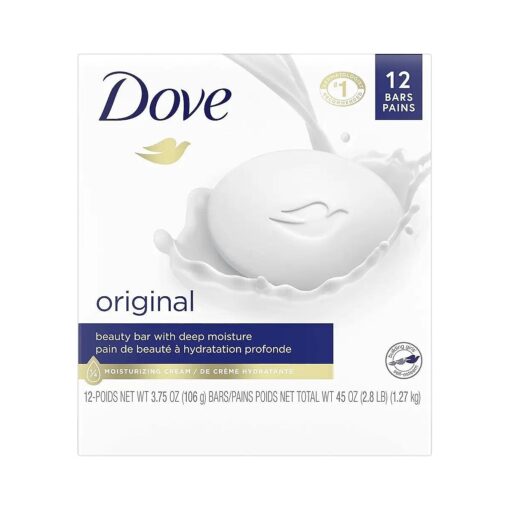 Dove Original Moisturizer Cream Bars, Original, 3.75 oz, 12 Ct