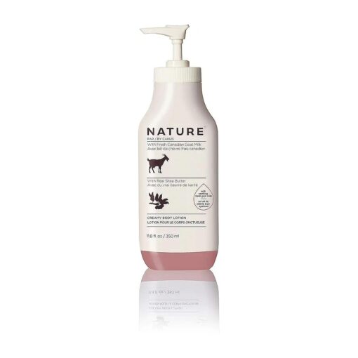 Nature By Canus Creamy Body Lotion, Shea Butter, 11.8 Oz, With Smoothing Fresh Canadian Goat Milk, Vitamin A, B3, Potassium, Zinc, and Selenium