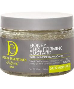 Design Essentials Natural, Almond & Avocado Honey Curl Forming Custard, 12 Ounce