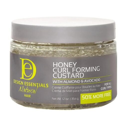 Design Essentials Natural, Almond & Avocado Honey Curl Forming Custard, 12 Ounce