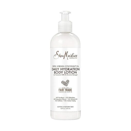 SheaMoisture Daily Hydration Body Lotion Moisturizer 100 % Virgin Coconut Oil For All Skin Types Paraben Free 16 oz